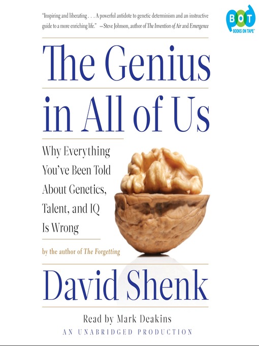 Title details for The Genius in All of Us by David Shenk - Available